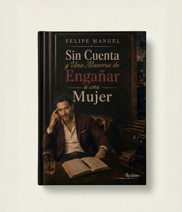 Portada del libro Sin Cuenta y Una Maneras de Engañar a una Mujer, escrito por Felipe Manuel para Sweet Realities, con estilo elegante y misterioso sobre relaciones, engaño y señales ocultas.